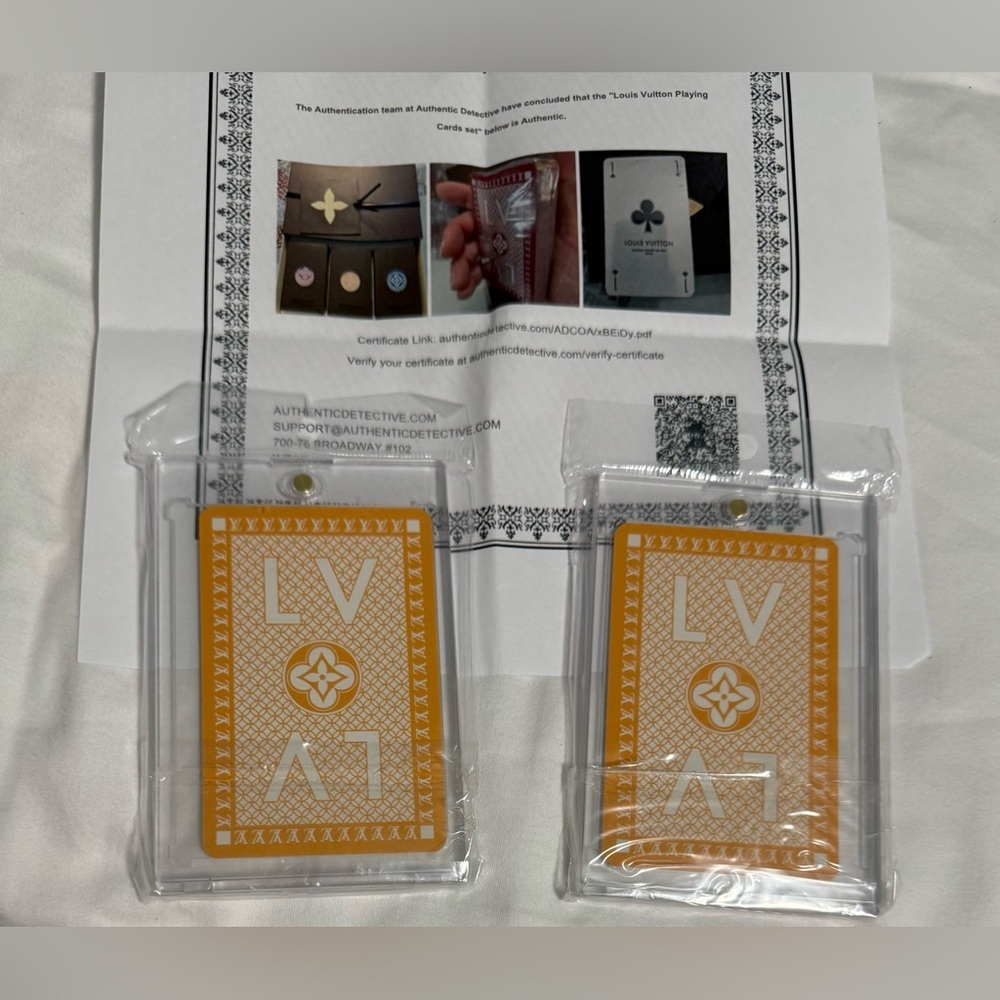 Low Start Playing Cards Collectable Yellow LV Card Numbers 8 or 6! COA included!